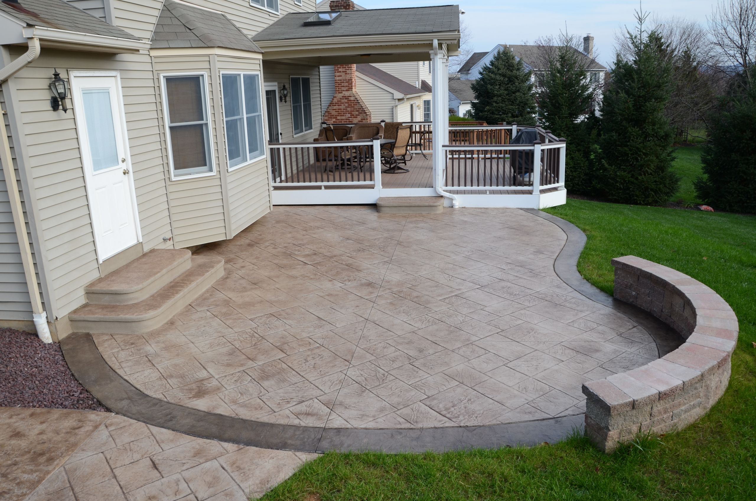 Concreting Backyard Cost
 Stamped Concrete Patio Signature Concrete Design