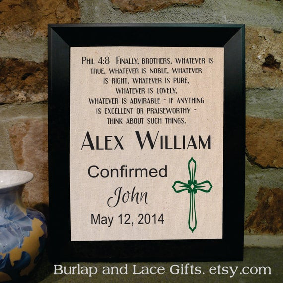 Confirmation Gift Ideas Boys
 Confirmation Gift for Boy Framed by BurlapandLaceGifts on Etsy