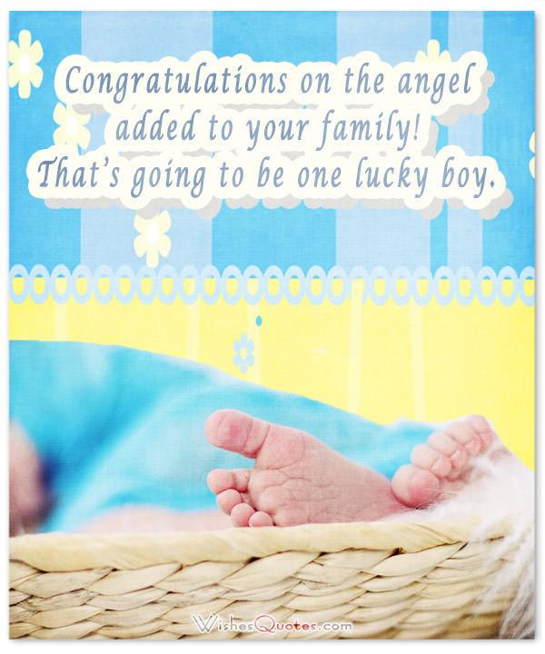 Congratulations On Your Baby Boy Quotes
 Baby Boy Congratulation Messages with Adorable