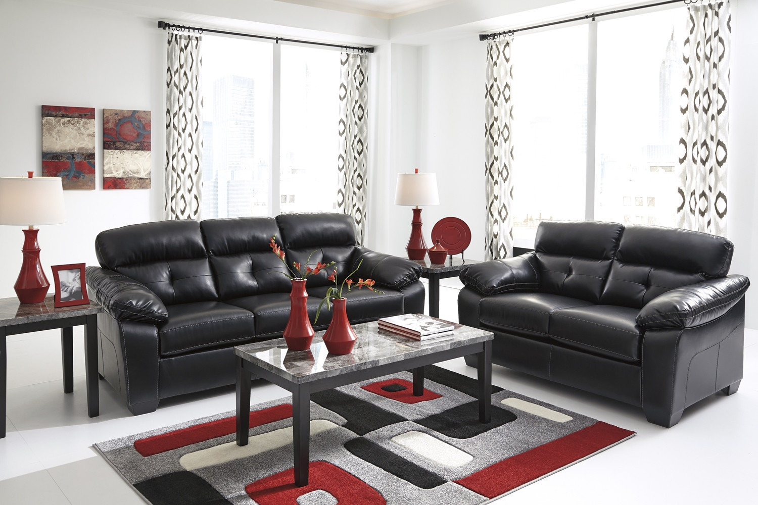 Contemporary Living Room Tables
 Midnight Black Casual Contemporary Living Room Furniture