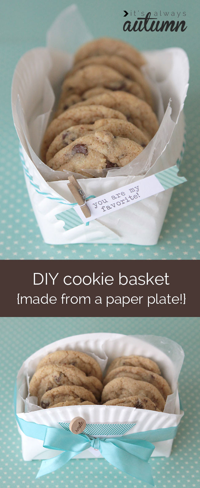 Cookie Gift Basket Ideas
 easy DIY cookie basket made from a paper plate It s