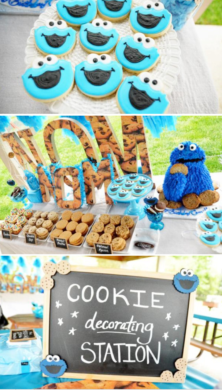 Cookie Monster Birthday Decorations
 Kara s Party Ideas Chic Girl Blue DIY Cookie Monster