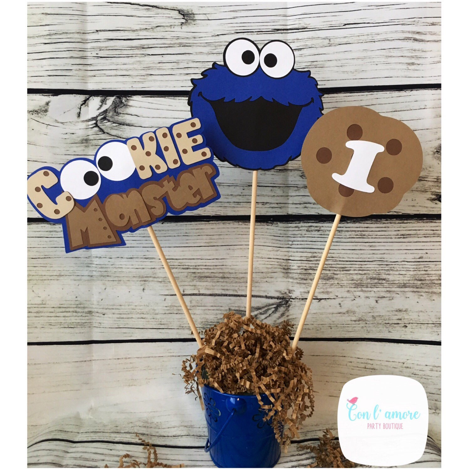 Cookie Monster Birthday Party
 Sesame street cookie monster birthday party decoration