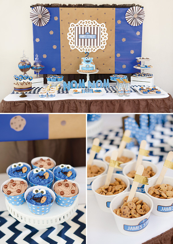 Cookie Monster Birthday Party
 Sweet Chocolate Chip Cookie Monster Birthday Party