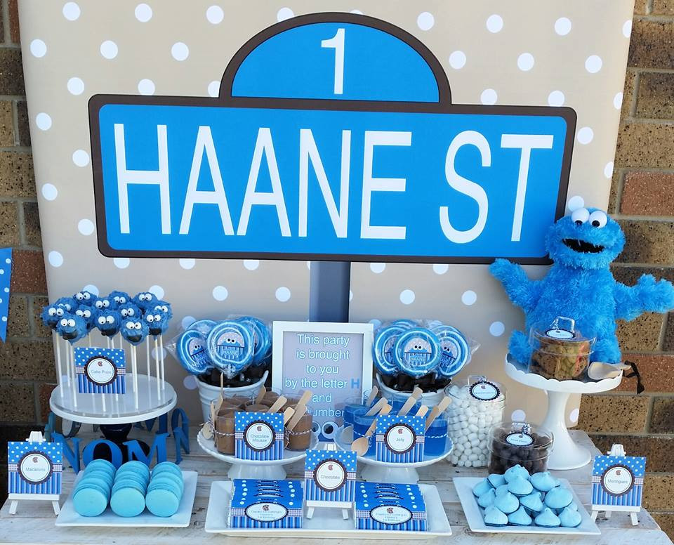 Cookie Monster Birthday Party
 Cookie Monster First Birthday – Little Wish Parties