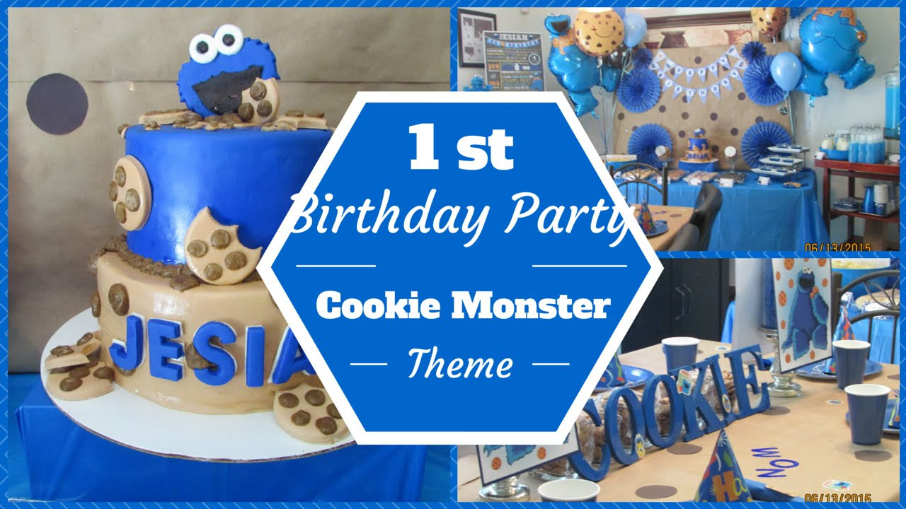 Cookie Monster Birthday Party
 Cookie Monster Theme 1st Birthday Party Dollar Tree