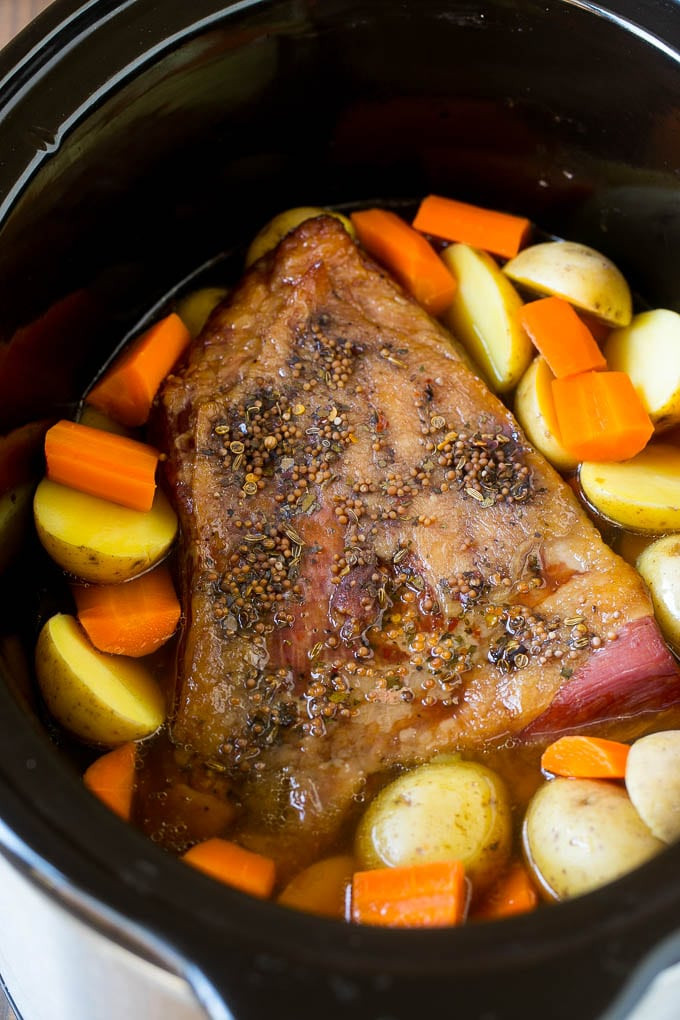 Cooking Corned Beef Brisket In A Crock Pot
 Slow Cooker Corned Beef and Cabbage Dinner at the Zoo