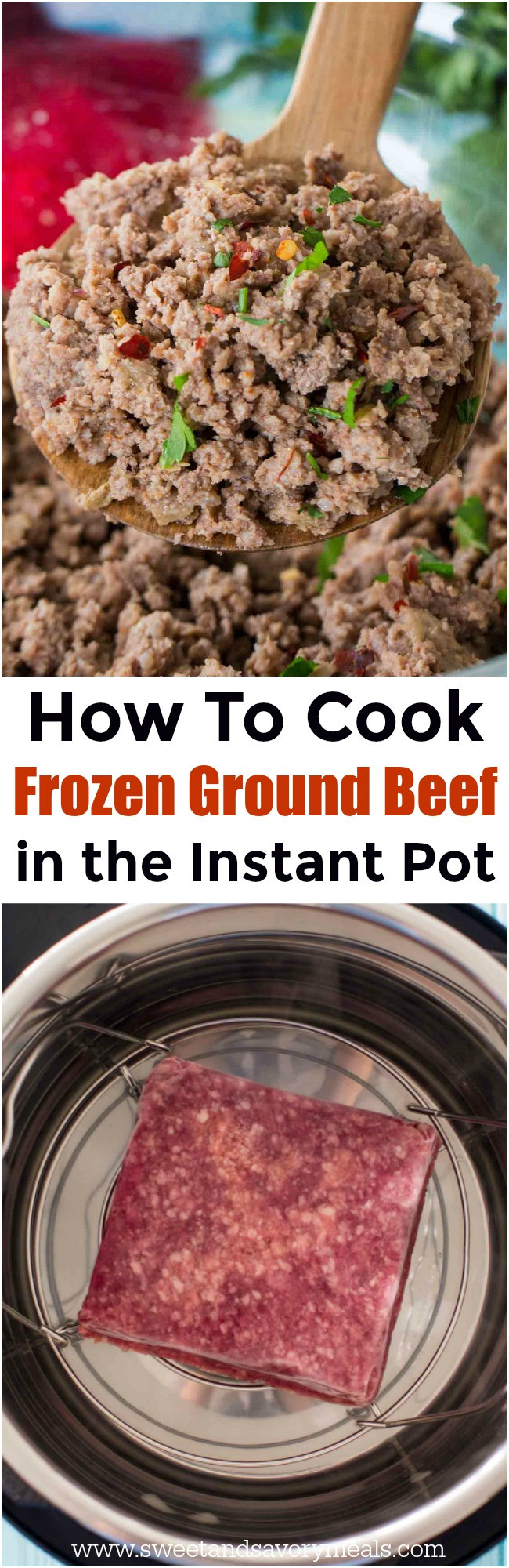 Cooking Frozen Ground Beef In Pressure Cooker
 How To Cook Frozen Ground Beef In The Instant Pot Sweet