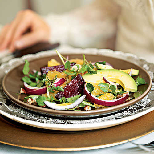 Cooking Light Easter Dinner
 Roasted Beet Avocado and Watercress Salad Easter Side