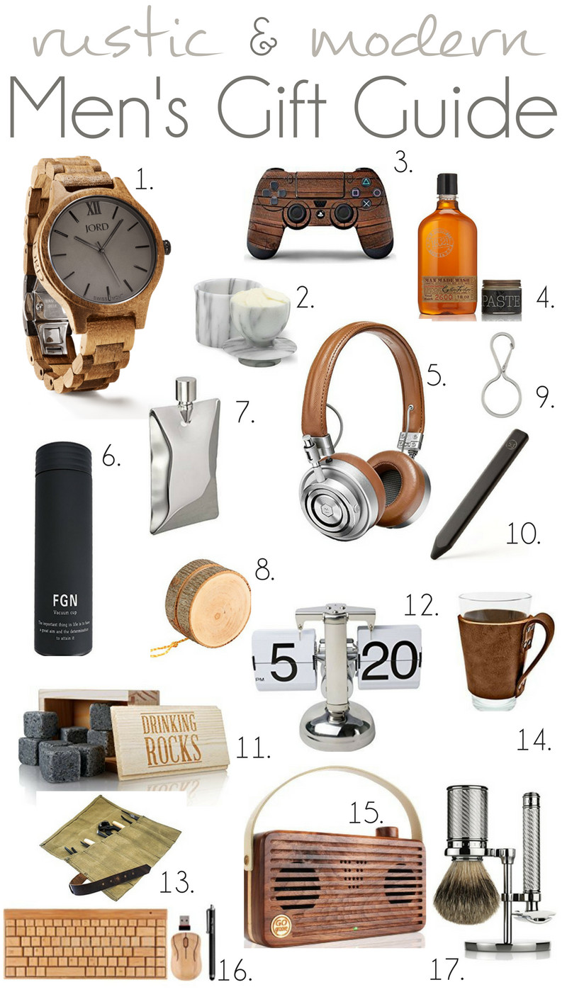 Cool Birthday Gifts For Guys
 2016 Rustic and Modern Men s Gift Guide Pocketful of