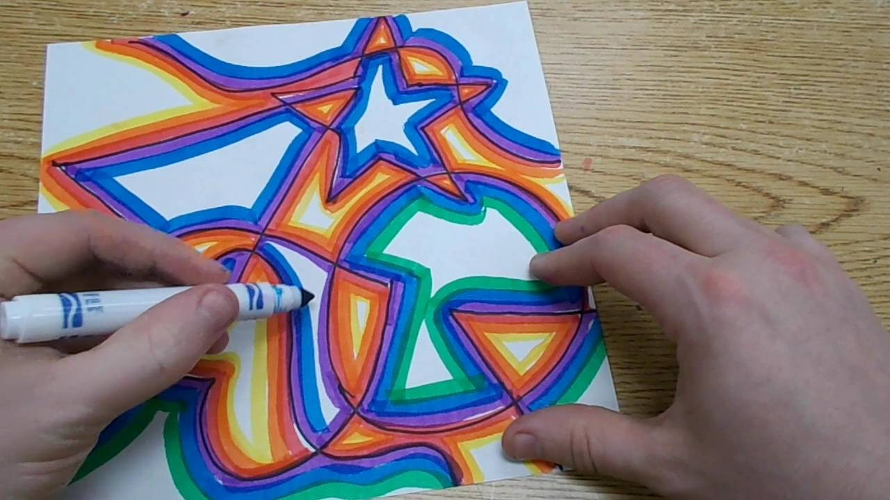 Cool Kids Art
 Kids Art Project Abstract Shapes with Warm & Cool Colors
