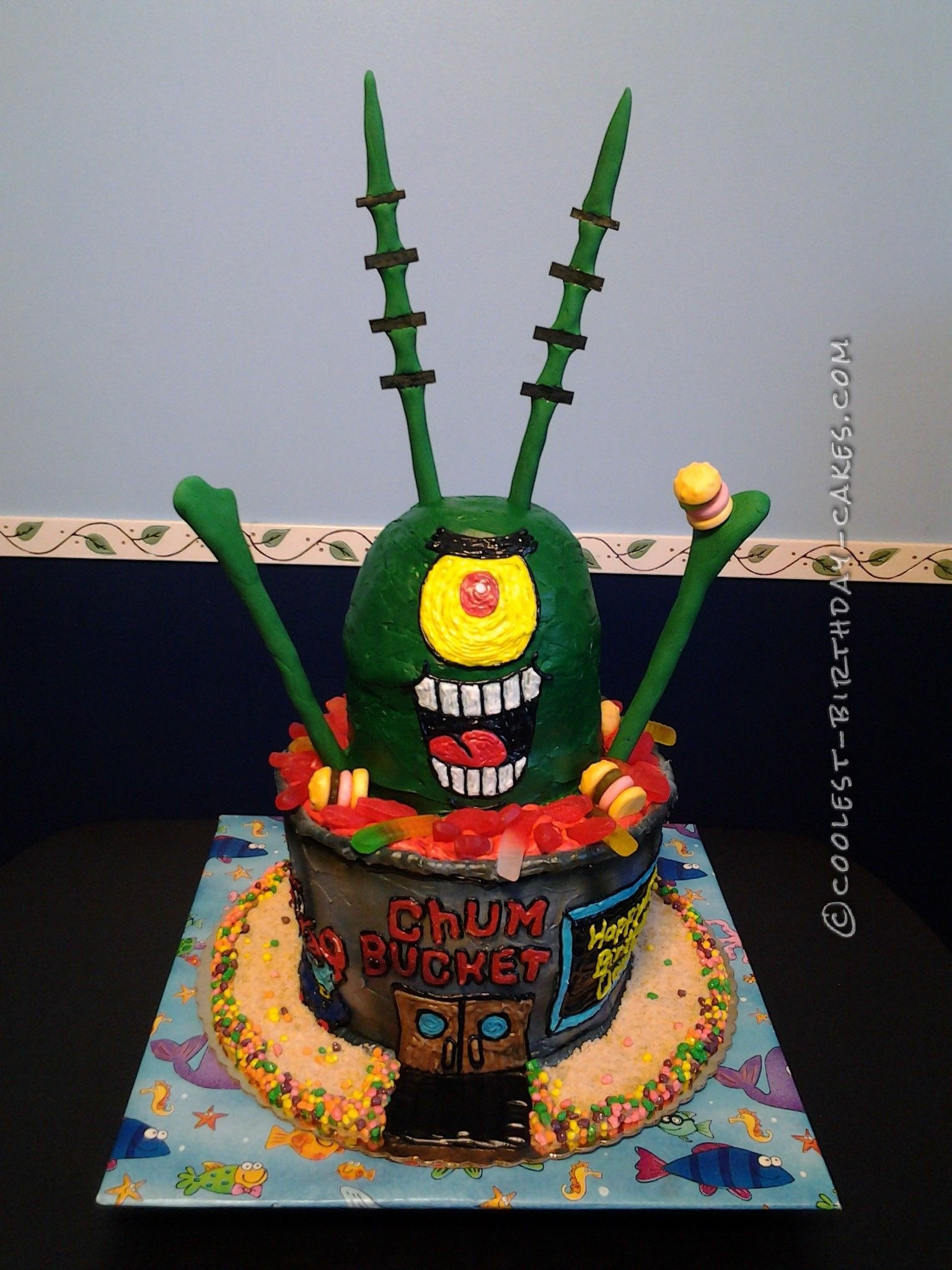 Coolest-birthday-cakes.com
 Coolest 3D Plankton Cake