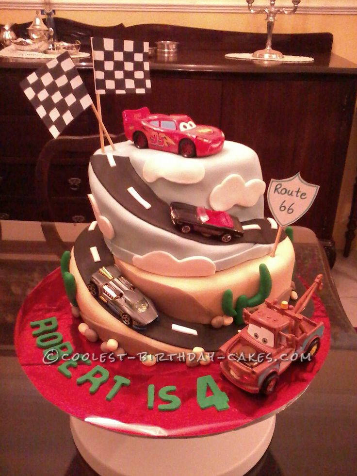 Coolest-birthday-cakes.com
 Coolest Cars Spiral Birthday Cake