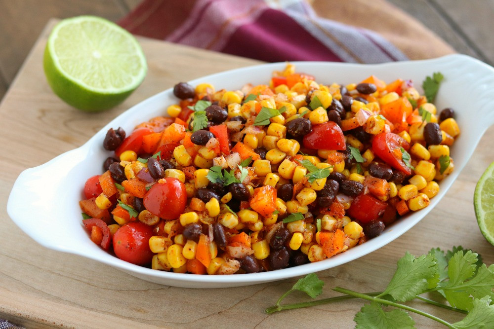 Corn Bean Salad
 Mexican Corn & Black Bean Salad