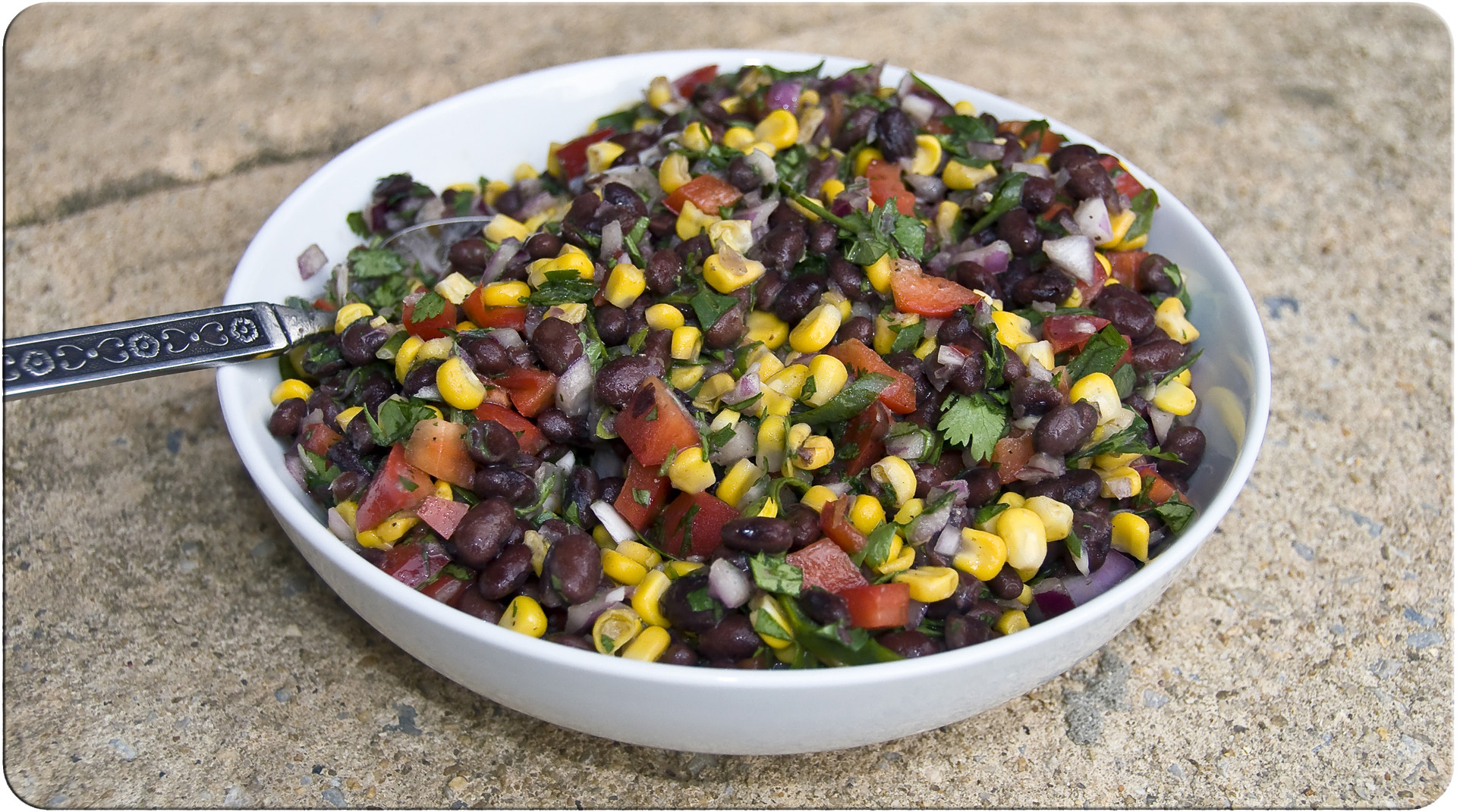 Corn Bean Salad
 Corn and Black Bean Salad