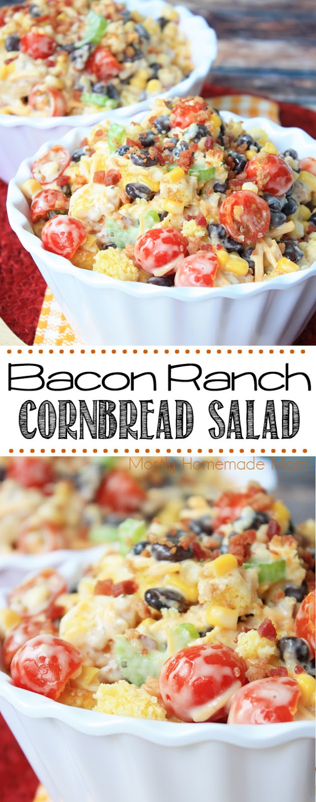 Corn Bread Salad
 Bacon Ranch Cornbread Salad