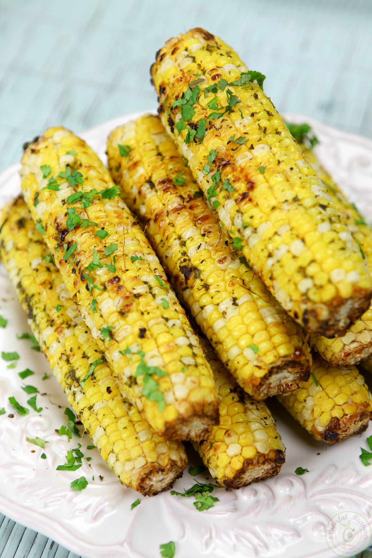 Corn On The Cob On The Grill
 Cilantro Garlic Citrus Butter Grilled Corn The Cob