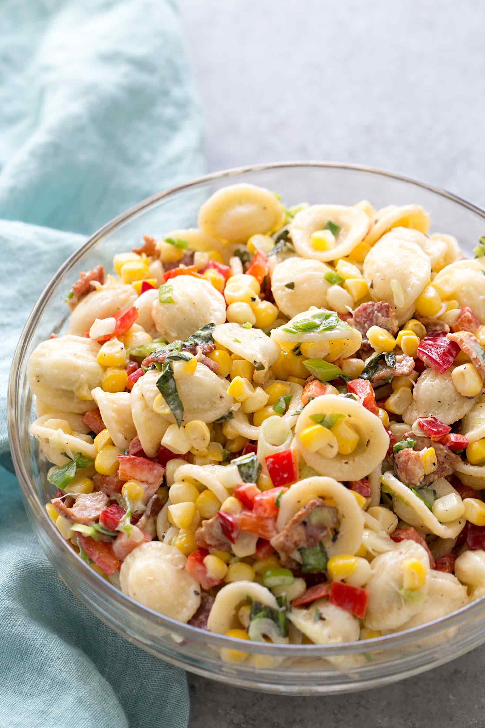 Corn Pasta Salad
 Pasta Salad with Corn Bacon and Buttermilk Ranch