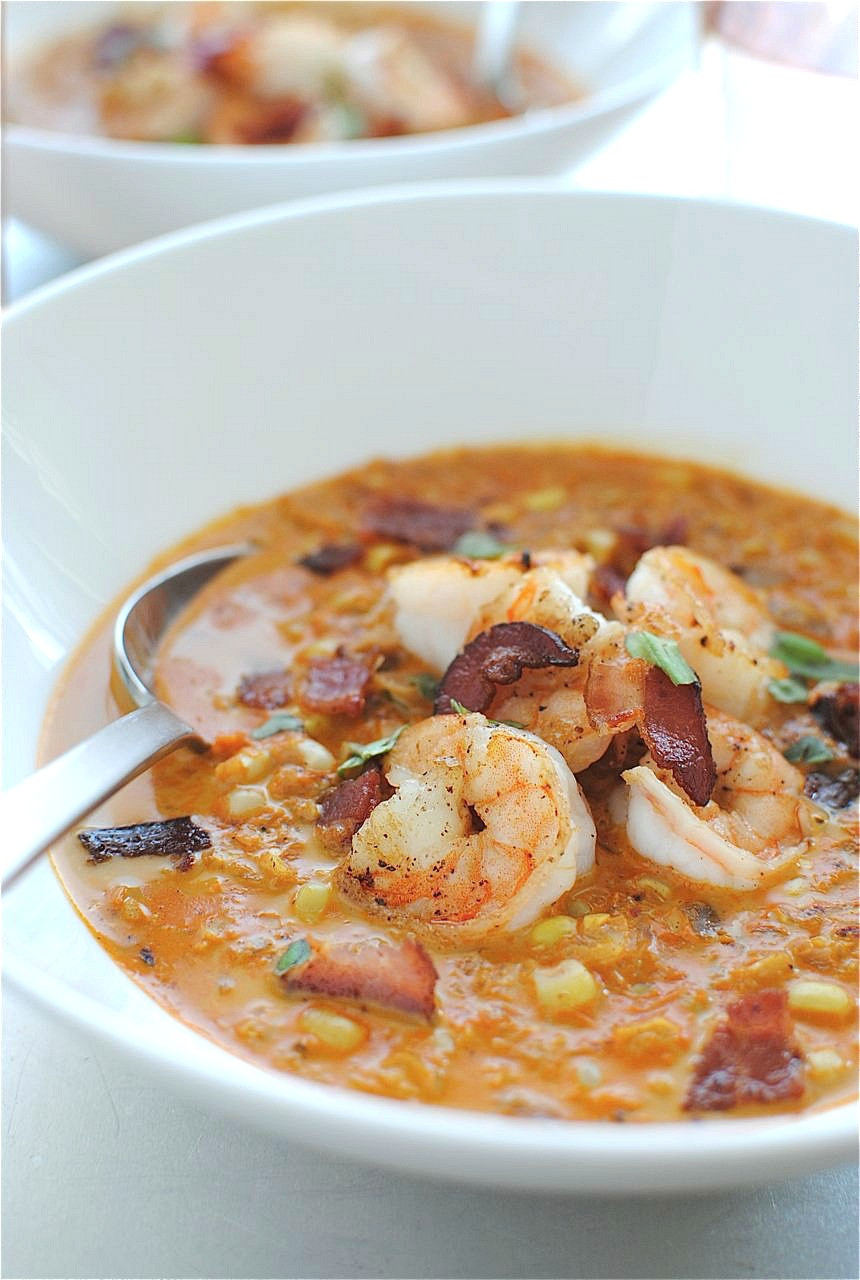 Corn Shrimp Chowder
 Smoky Corn Chowder with Shrimp