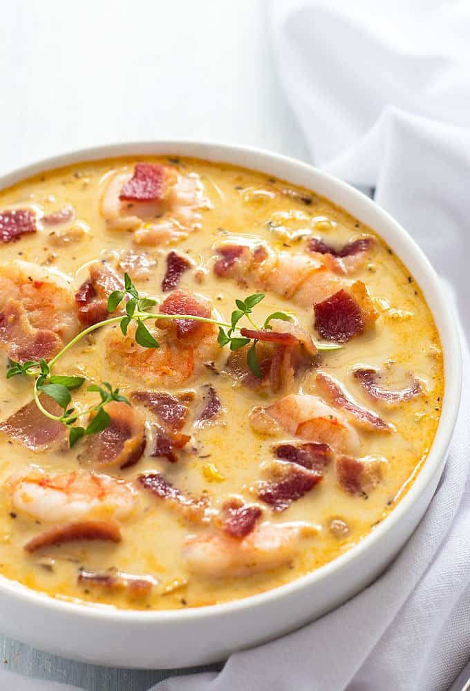 Corn Shrimp Chowder
 Bacon Shrimp and Corn Chowder