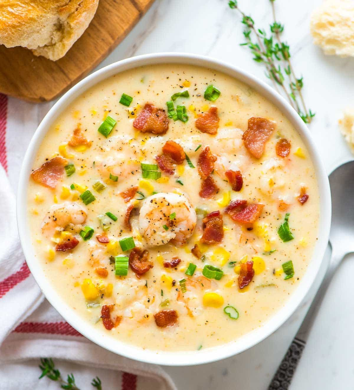 Corn Shrimp Chowder
 Shrimp Corn Chowder