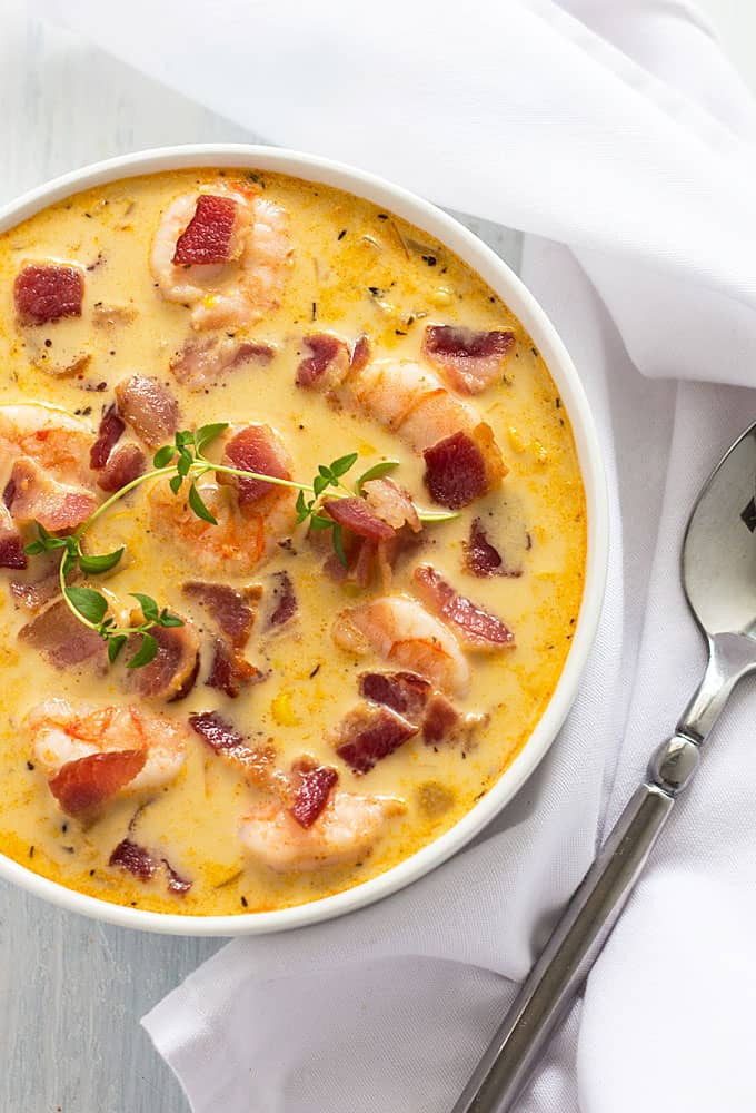 Corn Shrimp Chowder
 Bacon Shrimp and Corn Chowder