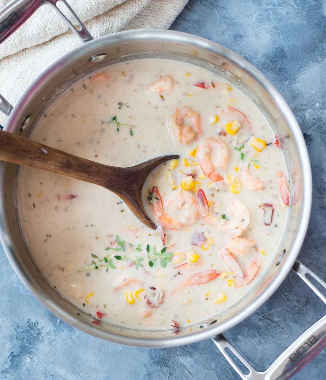 Corn Shrimp Chowder
 SHRIMP CORN CHOWDER WITH BACON The flavours of kitchen