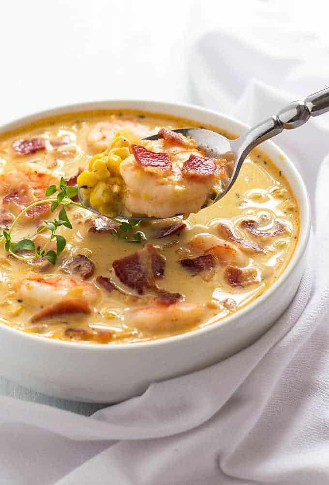 Corn Shrimp Chowder
 Bacon Shrimp and Corn Chowder