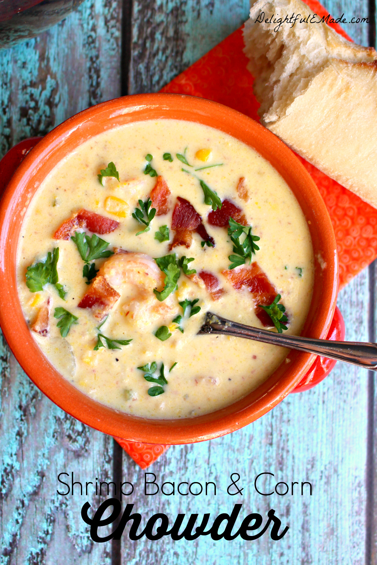 Corn Shrimp Chowder
 Shrimp Bacon and Corn Chowder Delightful E Made