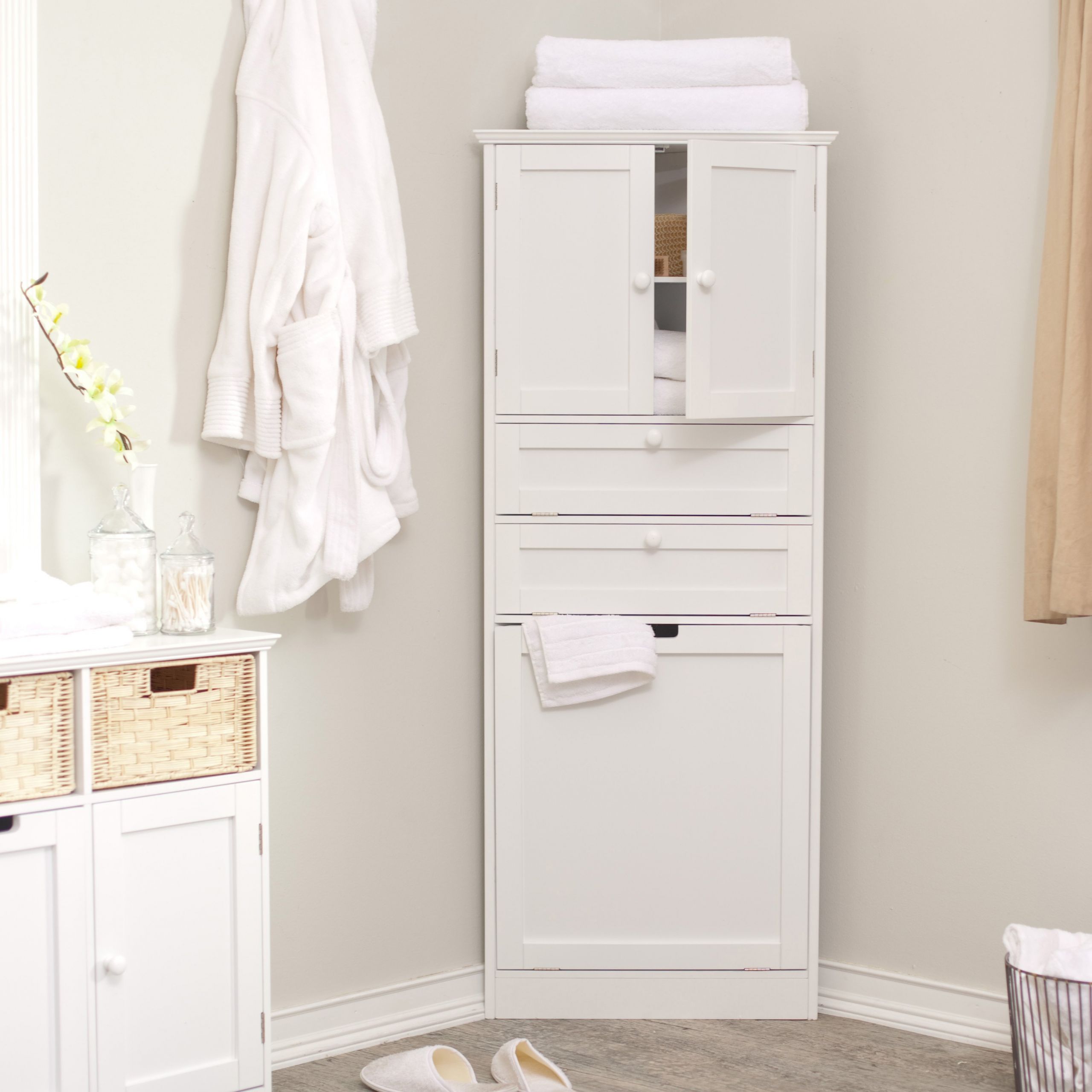 Corner Cabinet For Bathroom
 Space Efficient Corner Bathroom Cabinet for Your Small