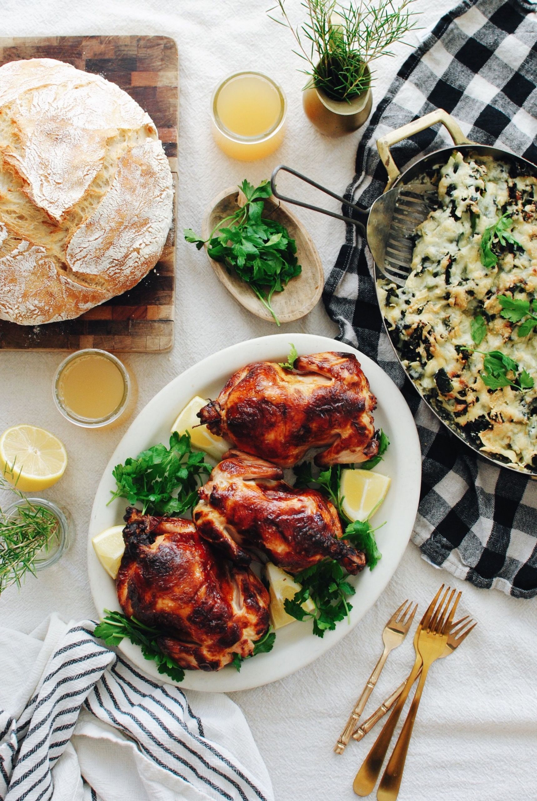 Cornish Game Hens Brine Recipe
 Buttermilk Brined Cornish Game Hens with a Rustic Kale