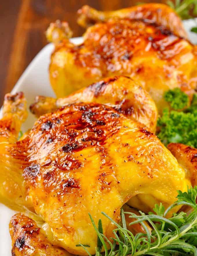 Cornish Game Hens Recipe
 Cornish Game Hens with Bourbon Glaze Recipe