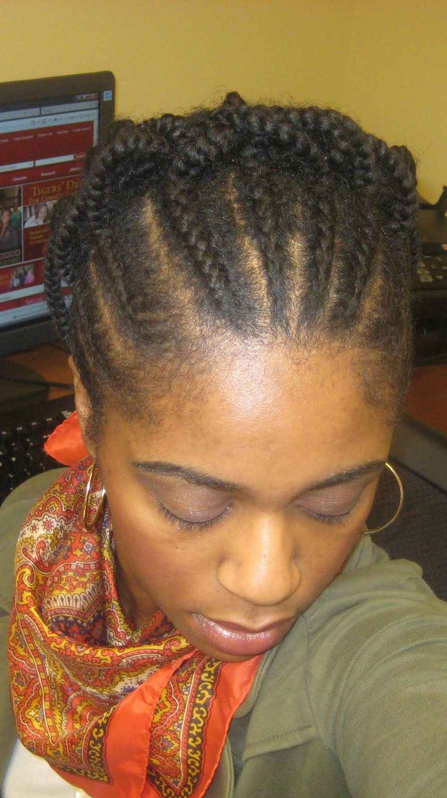 Cornrow Braid Updo Hairstyles
 Naturally Elegant Hairstyle Cornrow & Individual Braid Updo