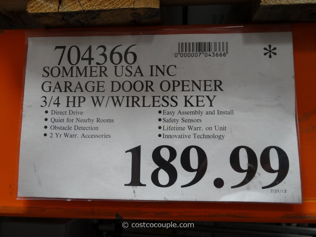 Costco Garage Door Opener
 Sommer Direct Drive Garage Door Opener