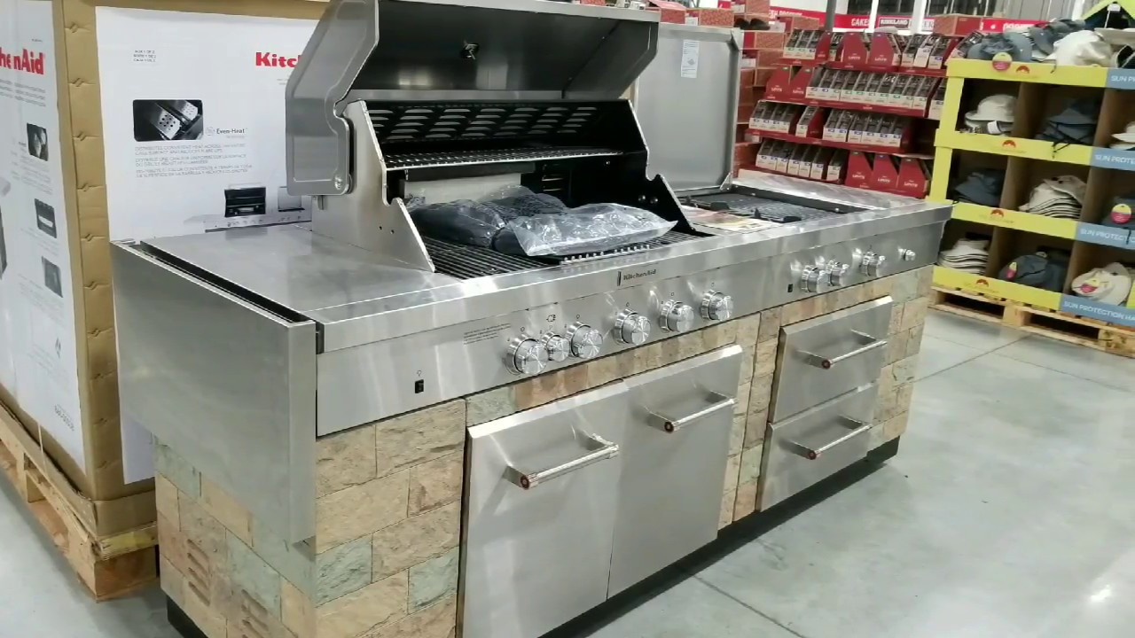 Costco Outdoor Kitchen
 Costco Kitchen Aid 9 Burner Outdoor Island Gas Grill