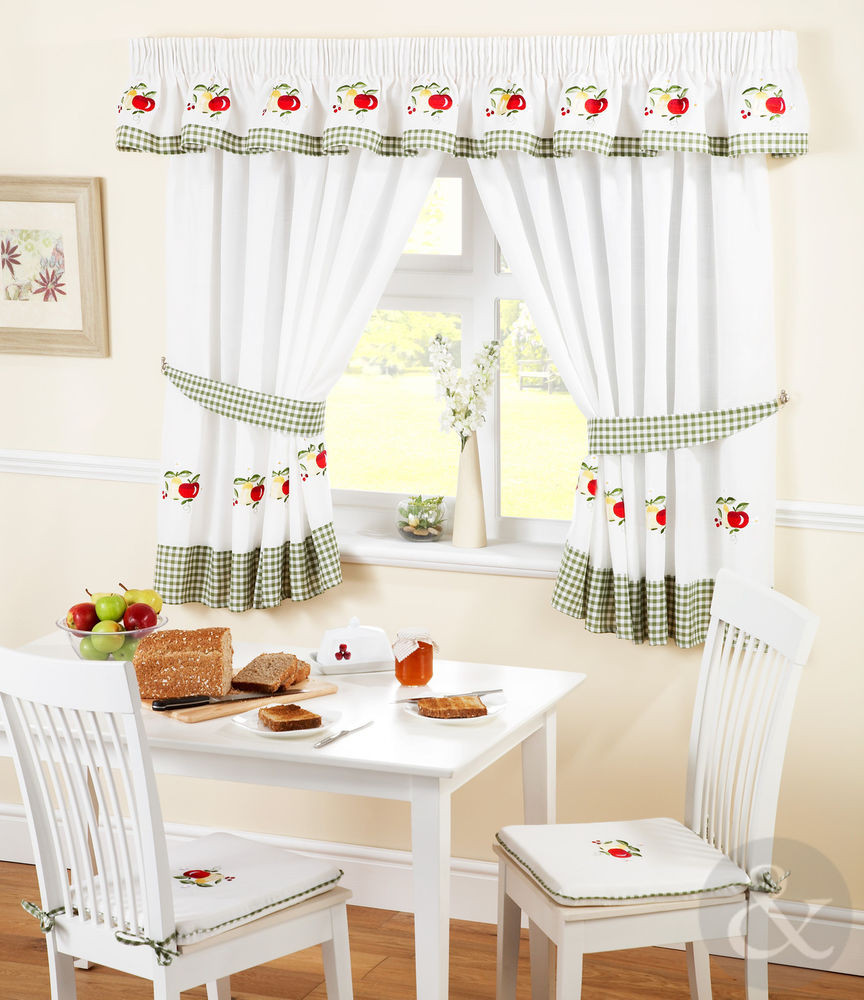 Country Kitchen Curtain Ideas
 Country Fruit Kitchen Curtains In Red Green & Yellow