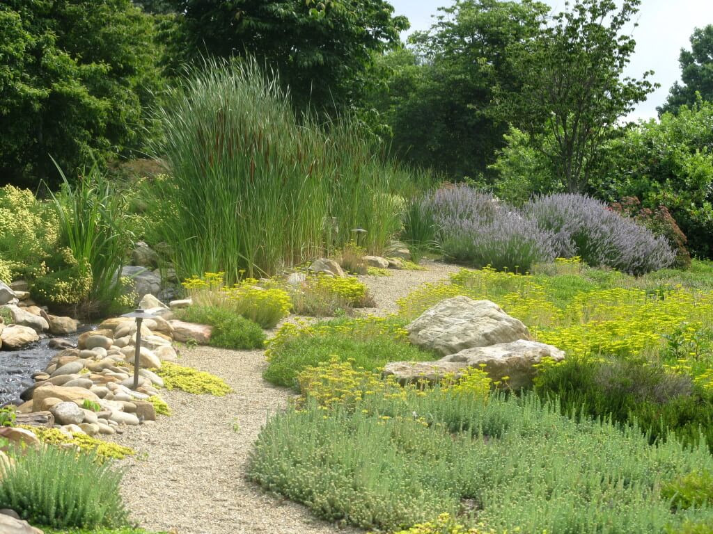 Country Outdoor Landscape
 Country Garden Landscape & Pathway