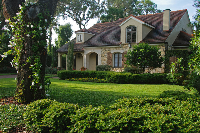 Country Outdoor Landscape
 French Country Style Garden Traditional Landscape