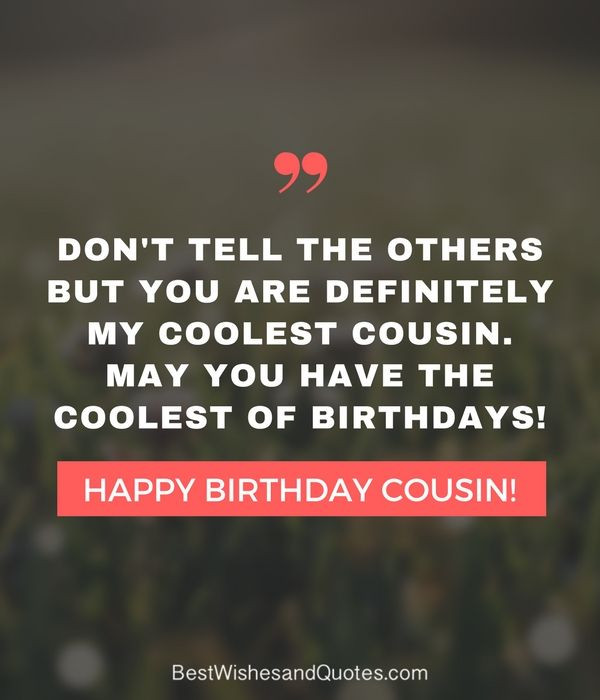 Cousins Birthday Quotes Funny
 Happy Birthday Cousin Quotes