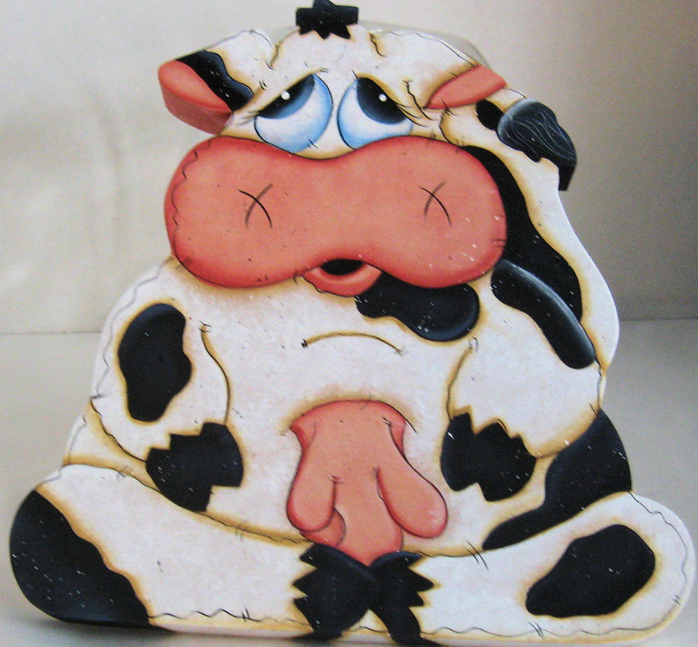 Cow Kitchen Curtains
 Kitchen Decor Painted Wood Wood Cow Decor Whimsy Cow
