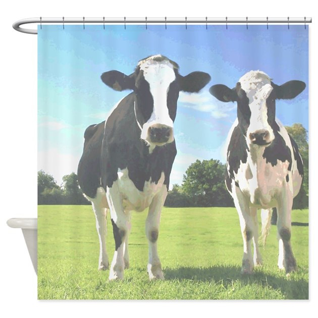 Cow Kitchen Curtains
 Holstein Cows Shower Curtain by retroranger
