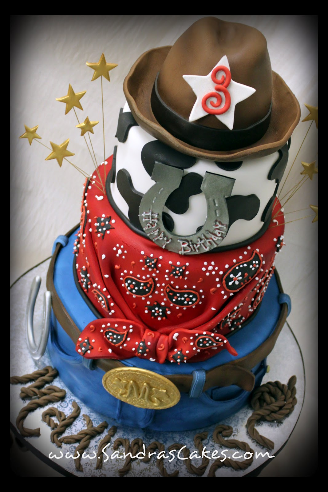 Cowboy Birthday Cake
 Maximu s Cowboy Theme Cake