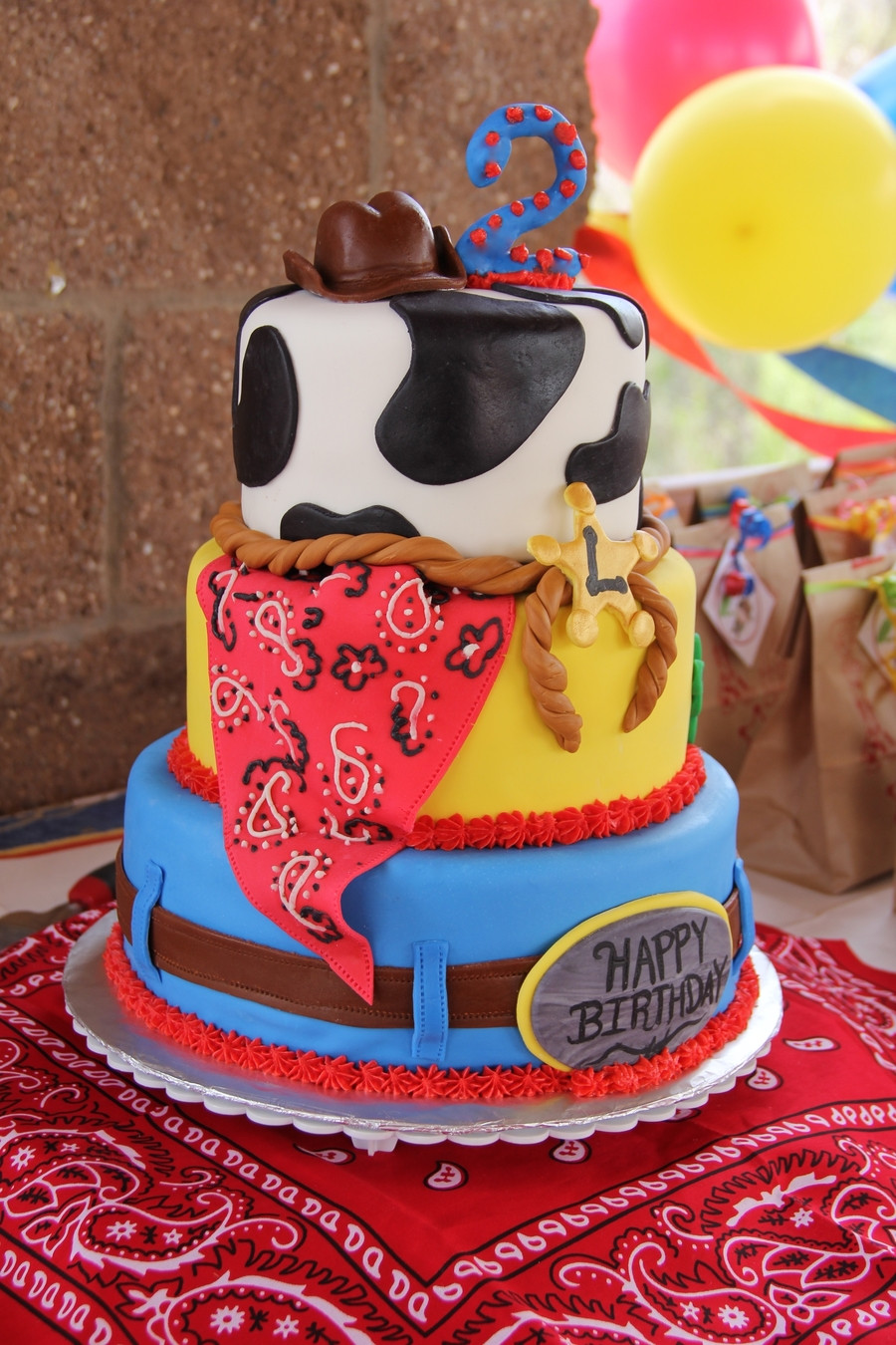 Cowboy Birthday Cake
 Cowboy Themed Birthday Cake CakeCentral