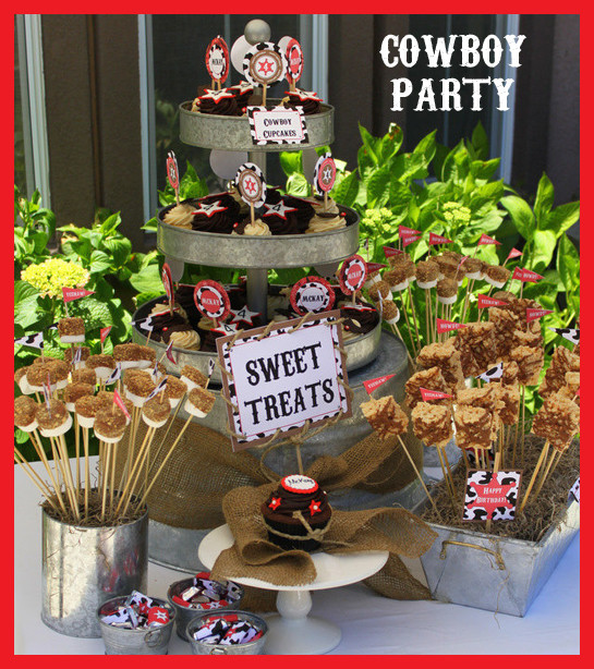 Cowboy Birthday Party Decorations
 Cowboy Birthday Party Ideas SIMONEmadeit