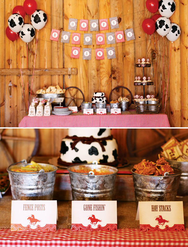 Cowboy Birthday Party Food Ideas
 Rustic & Vintage Cowboy First Birthday Hostess with the