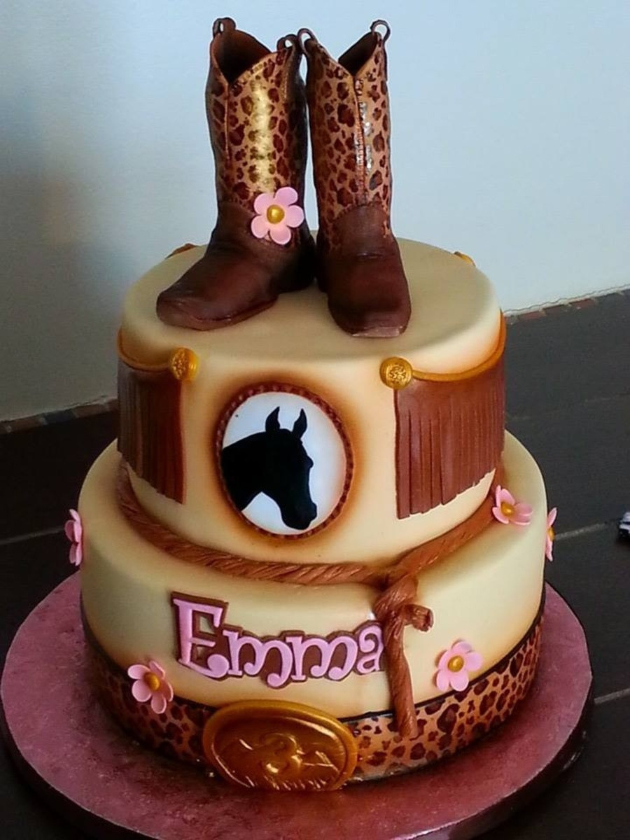 Cowgirl Birthday Cake
 Cowgirl western Theme Cake CakeCentral