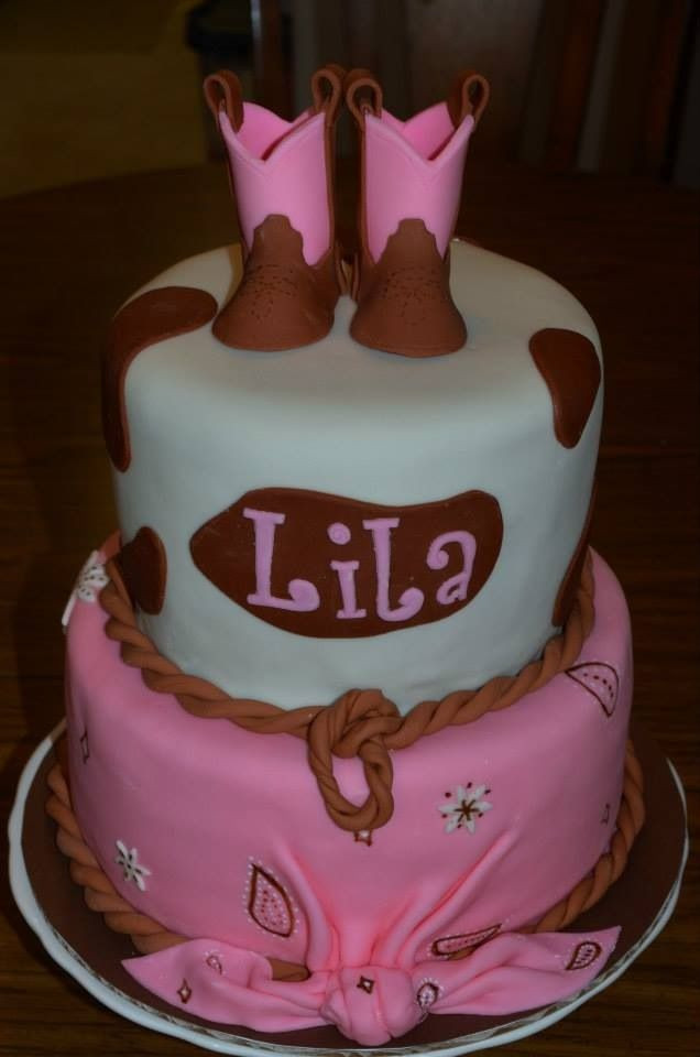 Cowgirl Birthday Cake
 Cowgirl birthday cake Pink & brown