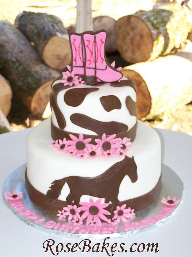 Cowgirl Birthday Cake
 Cowgirl Horse Birthday Cake