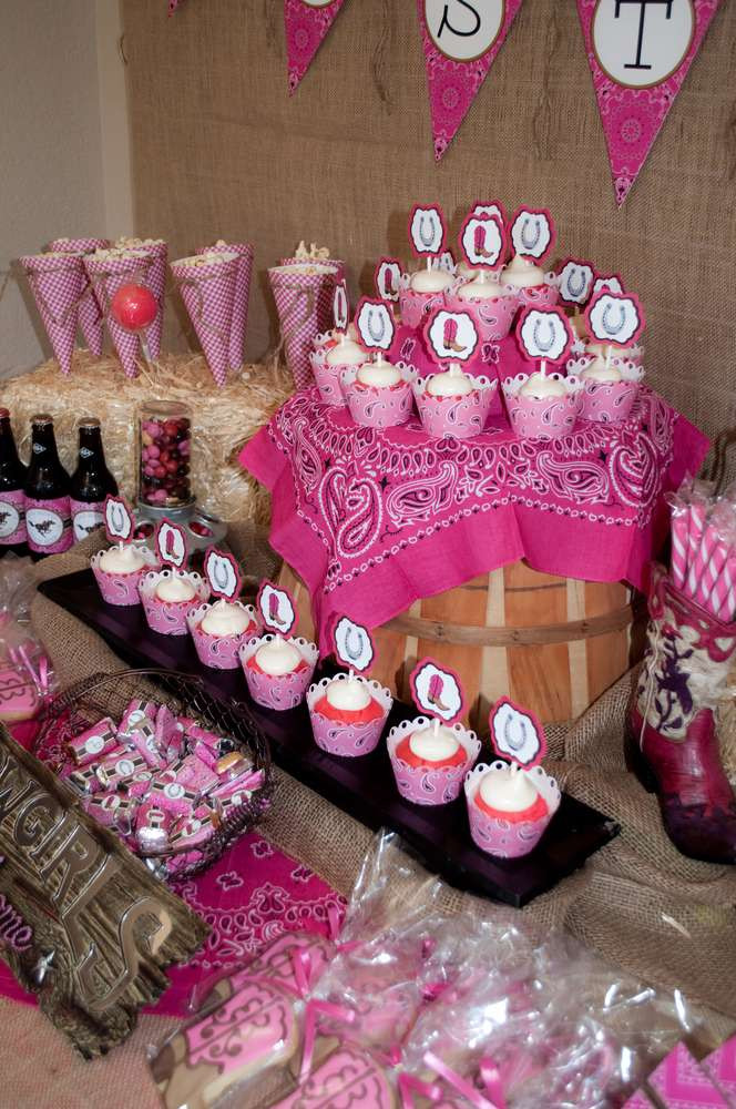 Cowgirl Birthday Party Ideas And Supplies
 Pink cowgirl Birthday Party Ideas 3 of 18