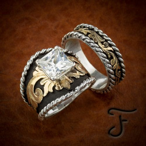 Cowgirl Wedding Rings
 Best 25 Western rings ideas on Pinterest